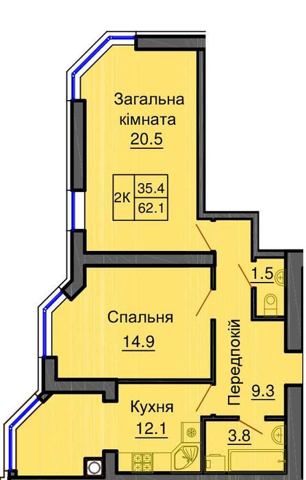 Квартира на ЖК Софія Резиденс в Києві, ID 306674, фото №2