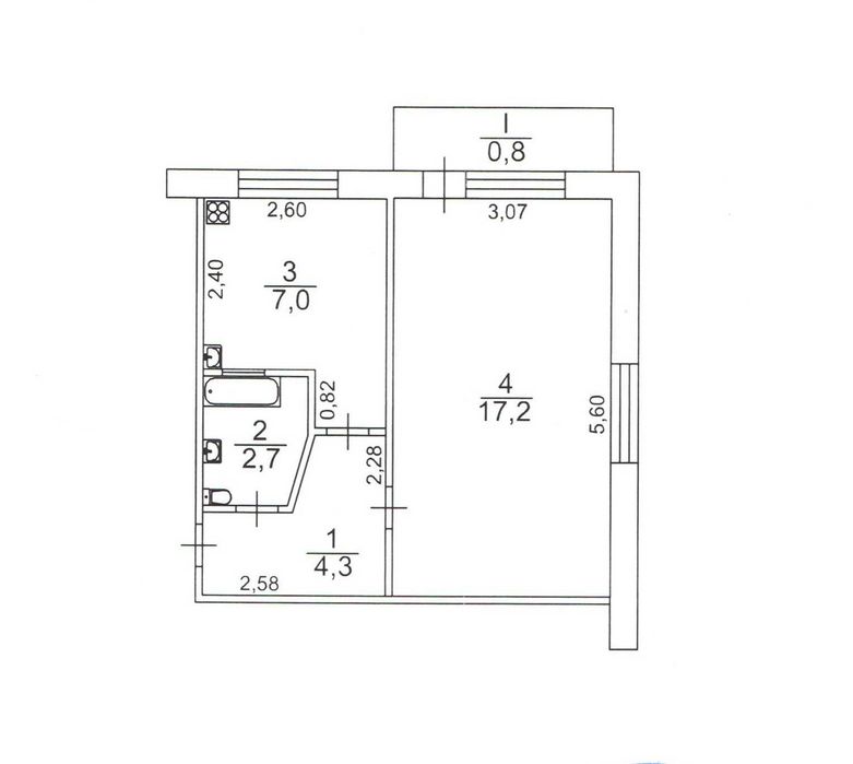 Квартира на вул. Оленівська, 34 в Києві, ID 218833, фото №1