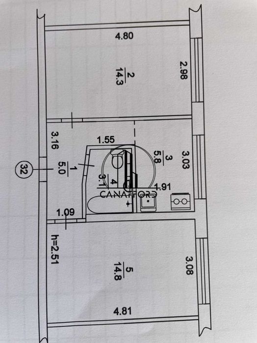 Квартира на вул. Володимира Сальського, 23 в Києві, ID 218874, фото №17