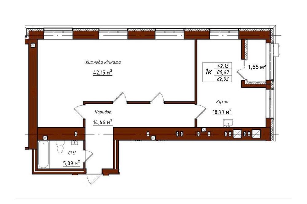 Квартира на ЖК Art House в Чернігові, ID 243135, фото №11