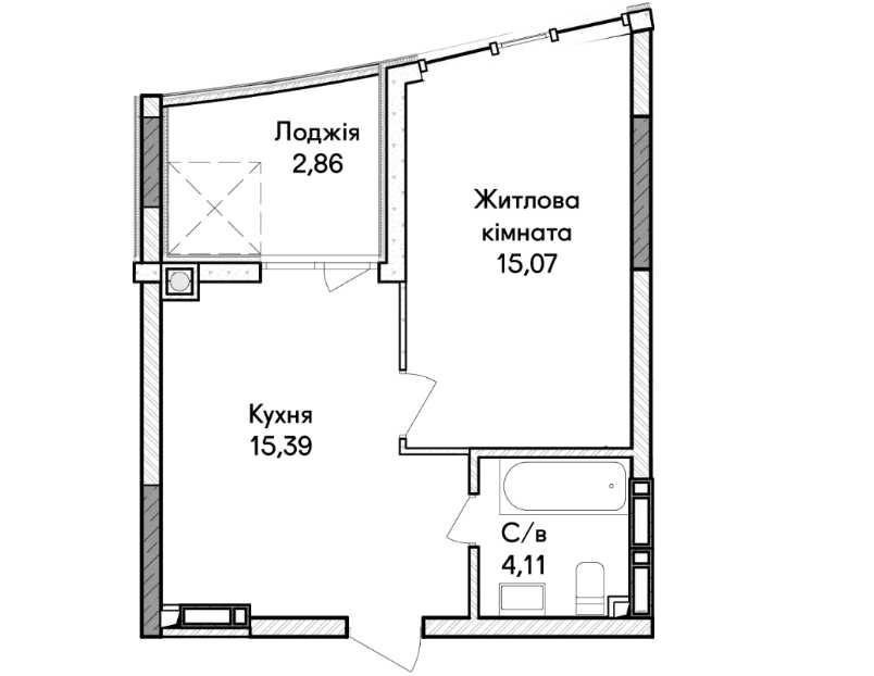 Квартира на вул. Будинок, 42 в Києві, ID 259840, фото №7
