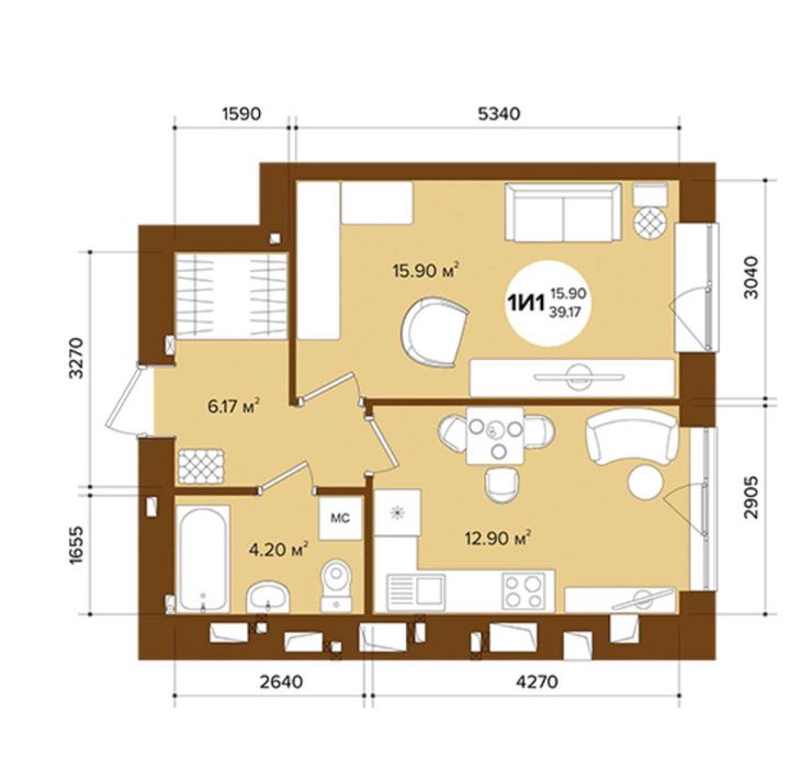 Квартира на ЖК Фаворит Premium в Києві, ID 239069, фото №24