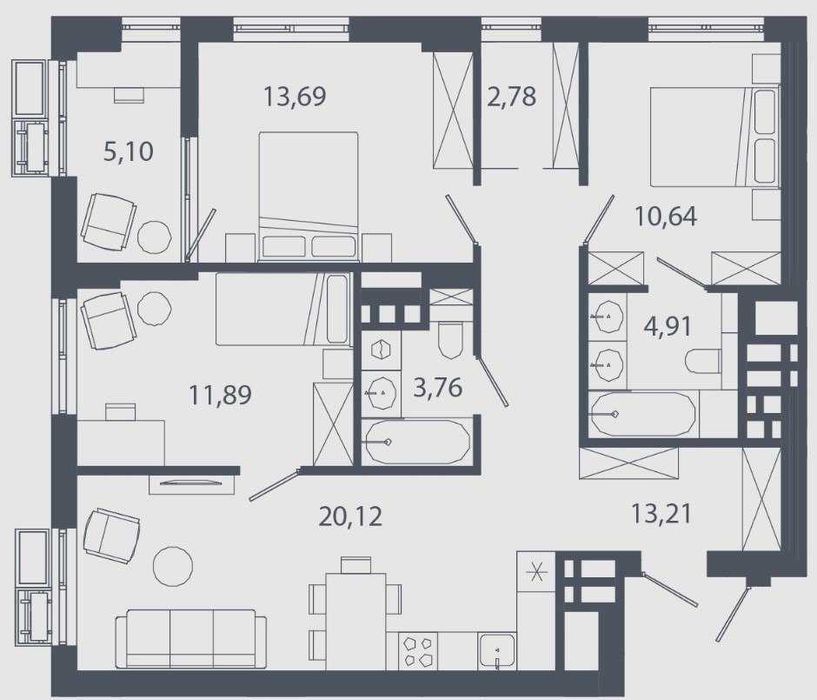 Квартира на вул. Студинського, 14 в Львові, ID 262693, фото №17