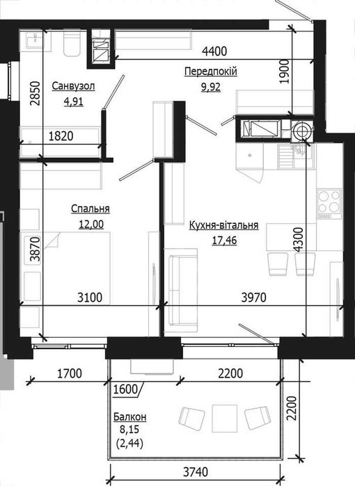 Квартира на вул. П. Орлика, 46 в Львів, ID 250756, фото №3