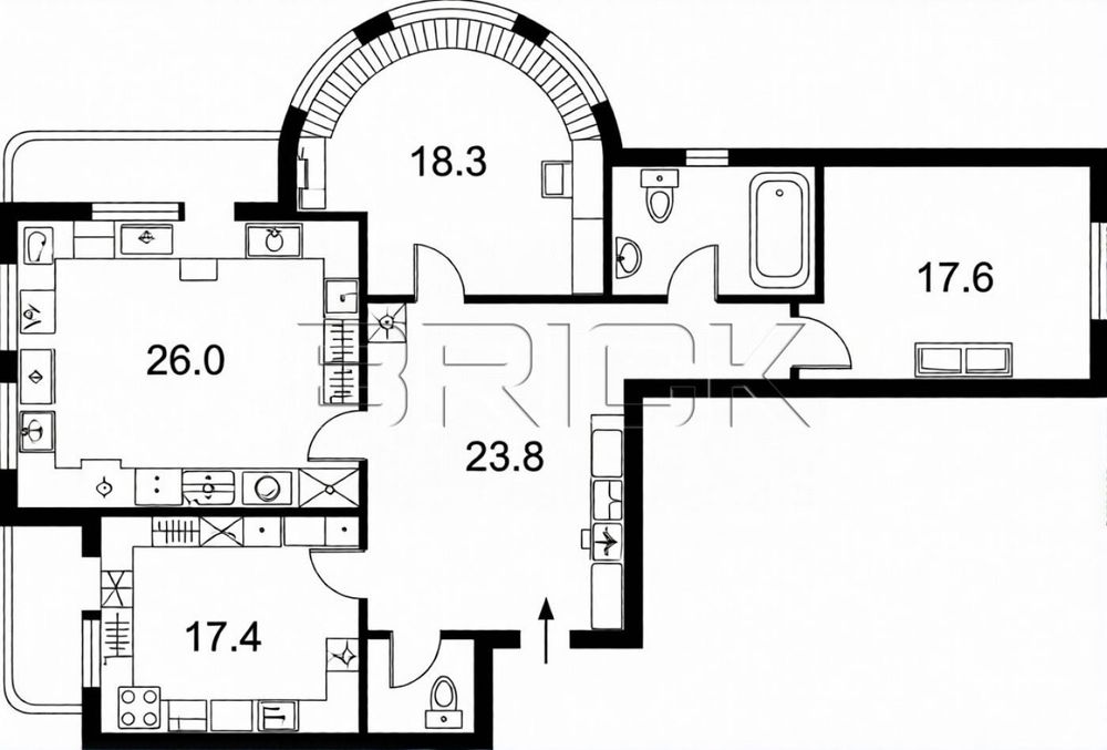Квартира на вул. Анни Ахматової, 13 в Києві, ID 257428, фото №19