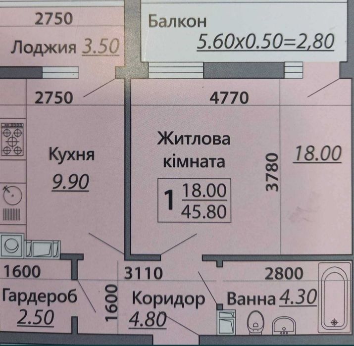 Квартира на вул. Руська в Чернівцях, ID 258561, фото №2