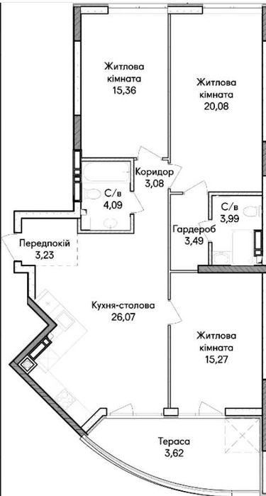Квартира на вул. 43 в Києві, ID 258913, фото №9