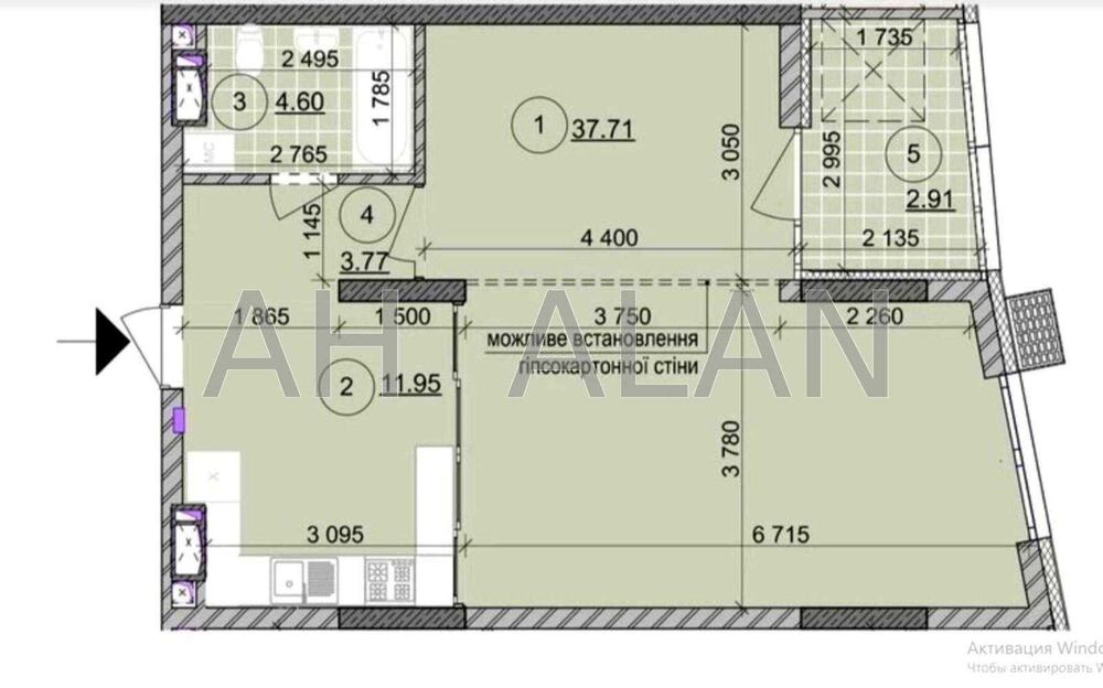 Квартира на вул. Никольско-Слободська, 17 в Києві, ID 261665, фото №3