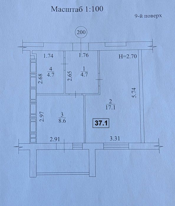 Квартира на ЖК Мира-2 в Харків, ID 262729, фото №3