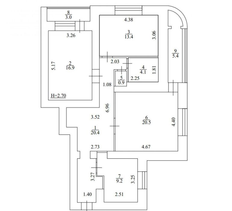 Квартира на вул. Лесі Українки, 9 в Києві, ID 263116, фото №16
