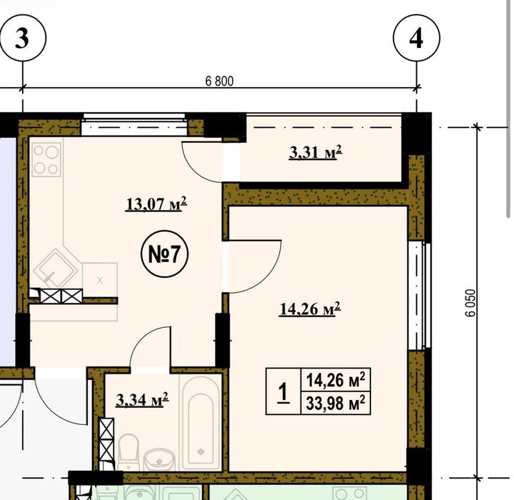 Квартира на пров. Сосновий, 30 в Києві, ID 264254, фото №3