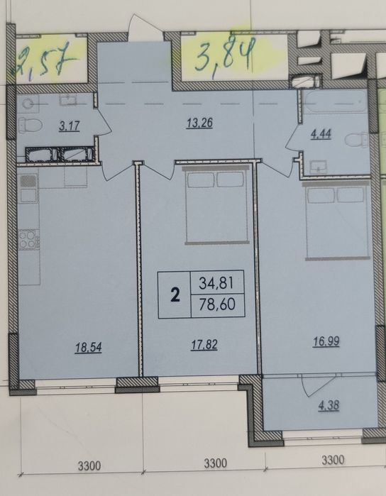 Квартира на просп. Миколи Бажана, 17 в Києві, ID 263928, фото №3
