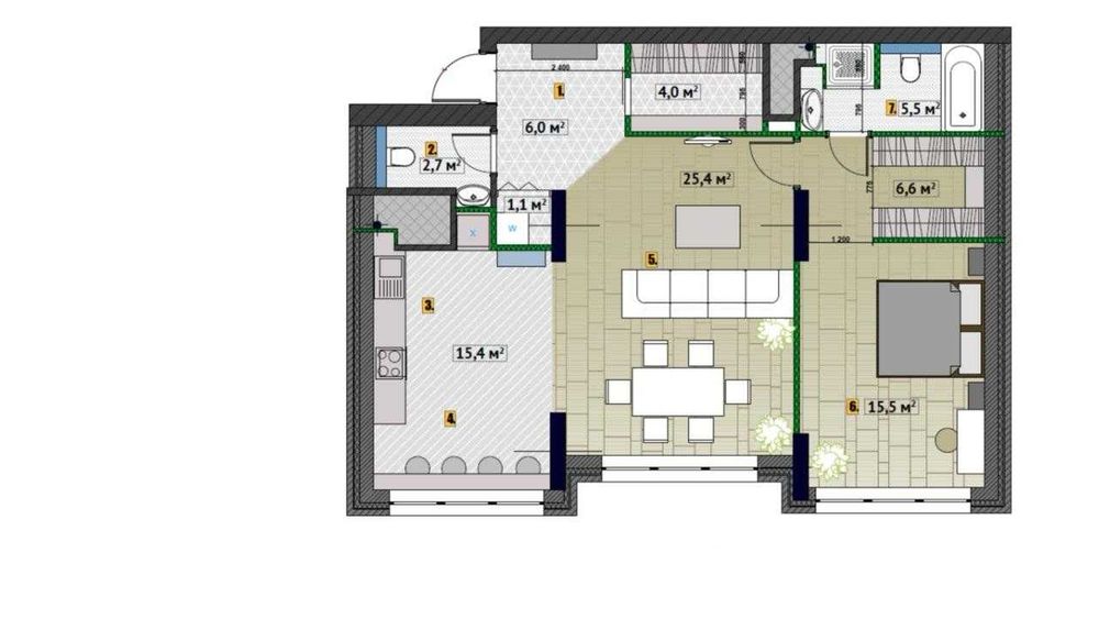 Квартира на вул. Верхогляда, 7 в Київ, ID 265907, фото №4
