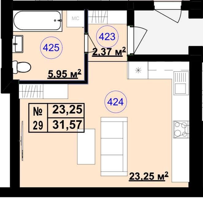 Квартира на вул. Андріївська в Києві, ID 309094, фото №1