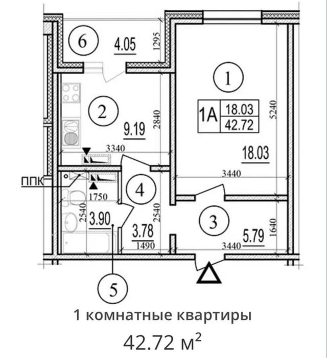 Квартира на вул. Кодацька, 19 в Києві, ID 268581, фото №1