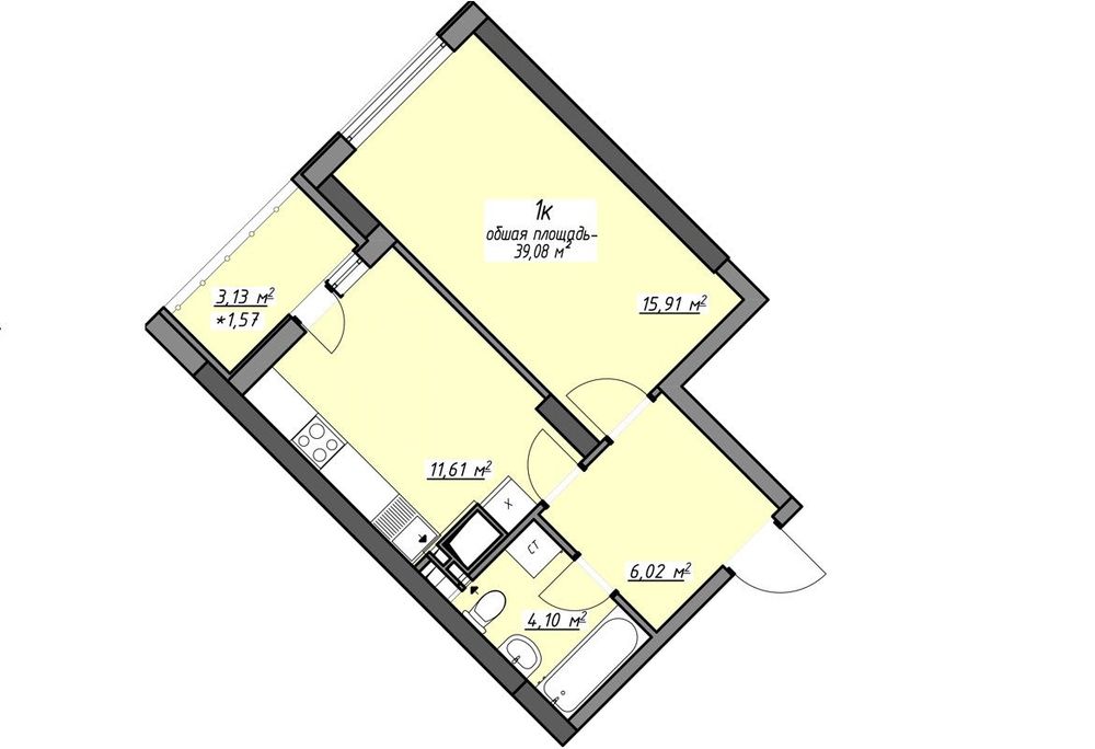 Квартира на вул. Академіка Глушка в Одесі, ID 269202, фото №3