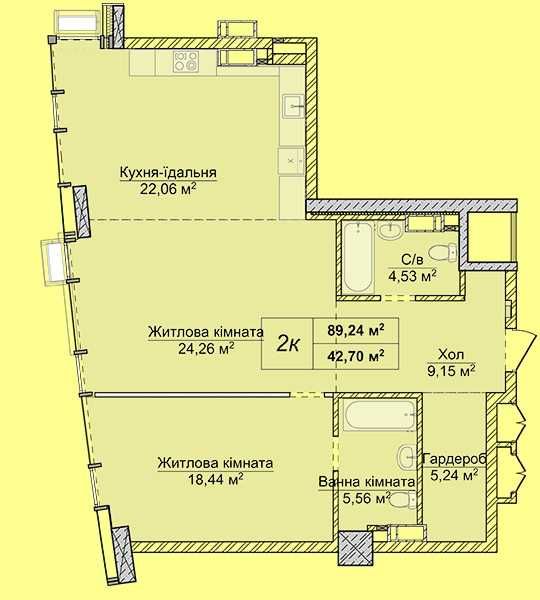 Квартира на вул. Звіринецька, 6 в Києві, ID 269520, фото №2