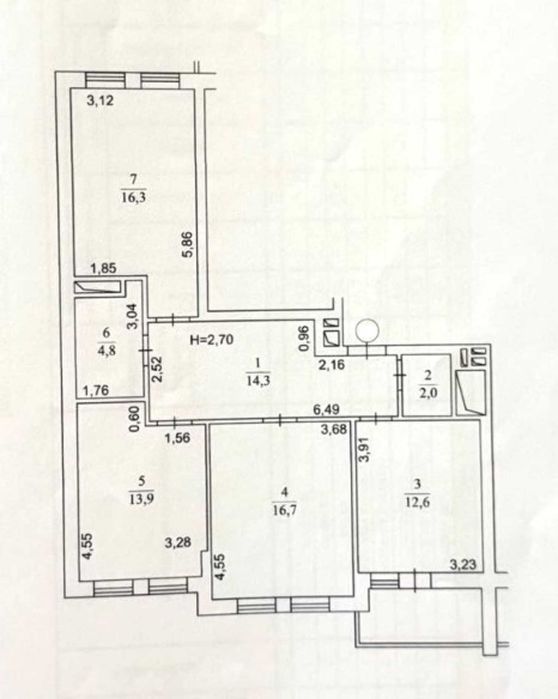 Квартира на вул. Олеся Бердника, 1 в Києві, ID 270382, фото №23