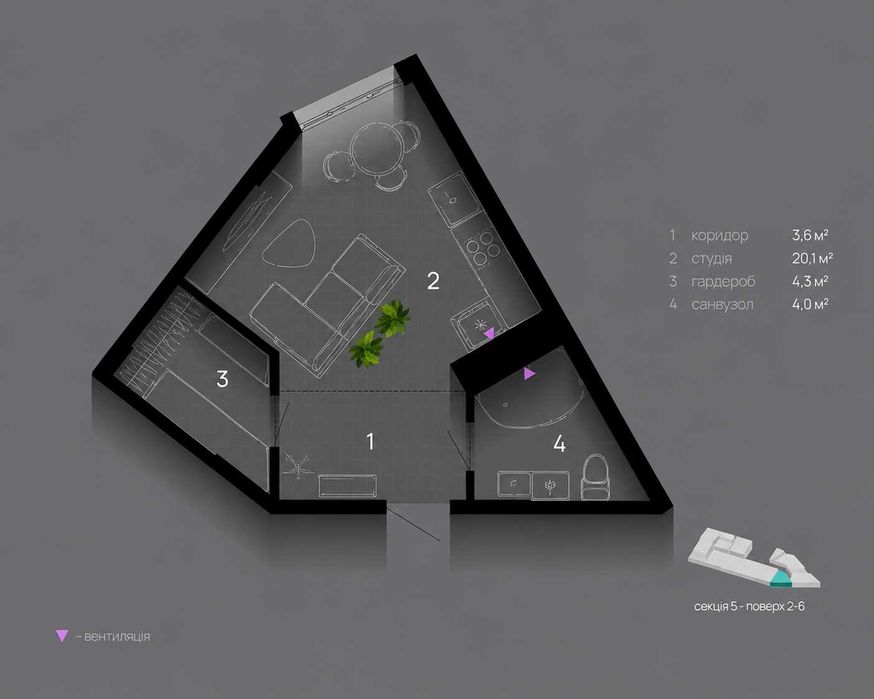 Квартира на ЖК SkyGarden в Івано-Франківську, ID 311055, фото №10