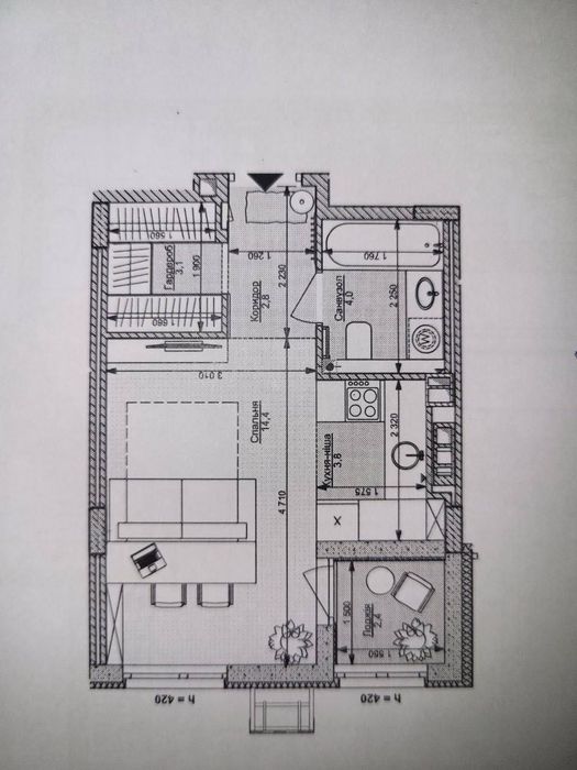 Квартира на вул. Салютна, 2б в Києві, ID 270929, фото №8