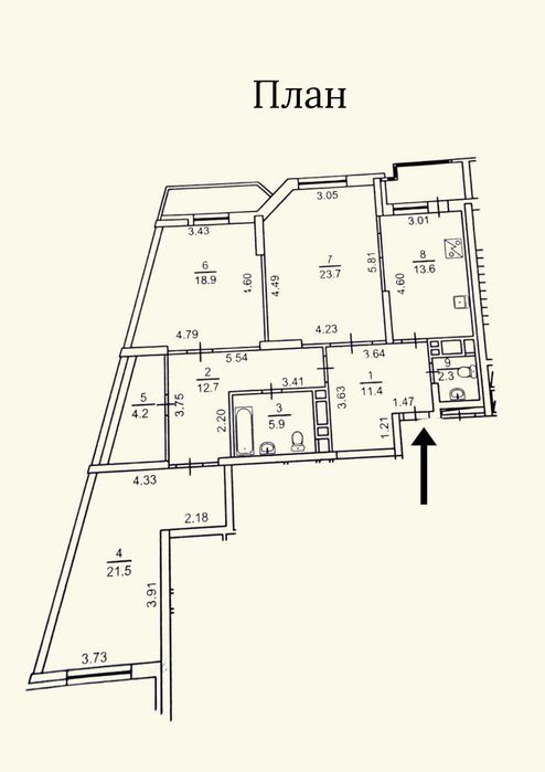 Квартира на вул. Олени Пчілки, 5 в Києві, ID 275385, фото №16