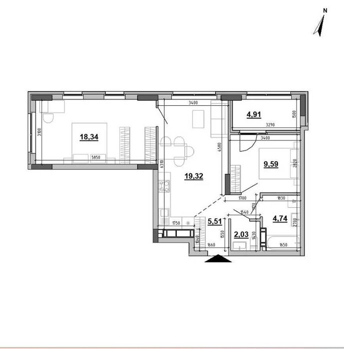 Квартира на ЖК Sister в Києві, ID 278215, фото №6