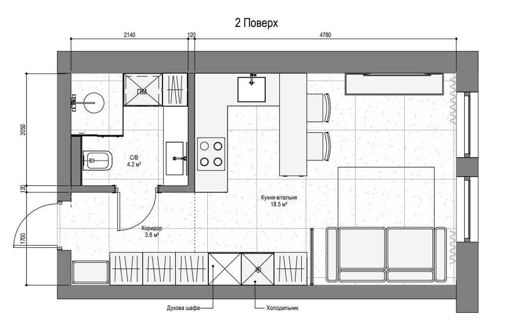 Квартира на вул. Ольгерда Бочковського, 8Б в Дніпрі, ID 278944, фото №6