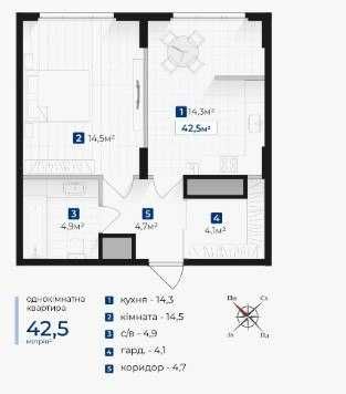 Квартира на ЖК Козацький в Івано-Франківську, ID 279911, фото №1