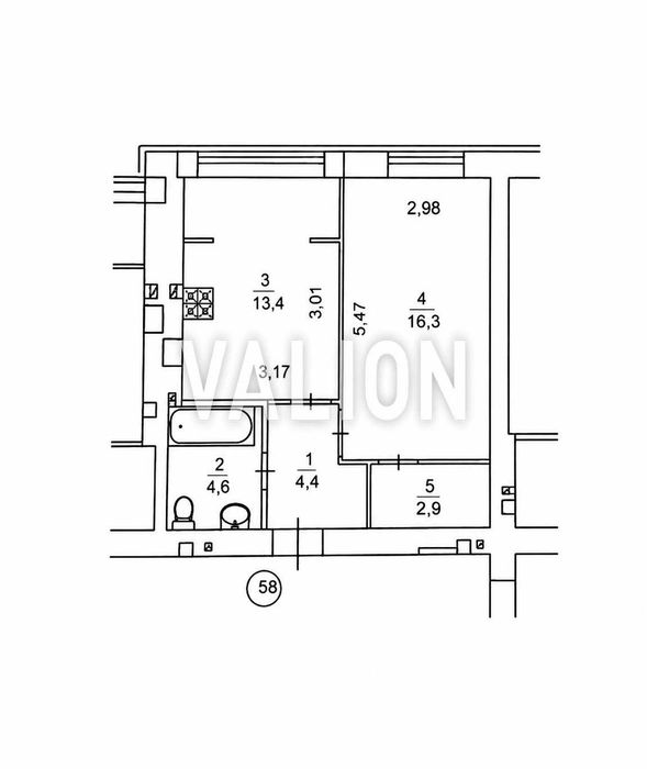 Квартира на вул. Василя Стуса (Пушкінська), 25-Д в Києві, ID 280516, фото №8