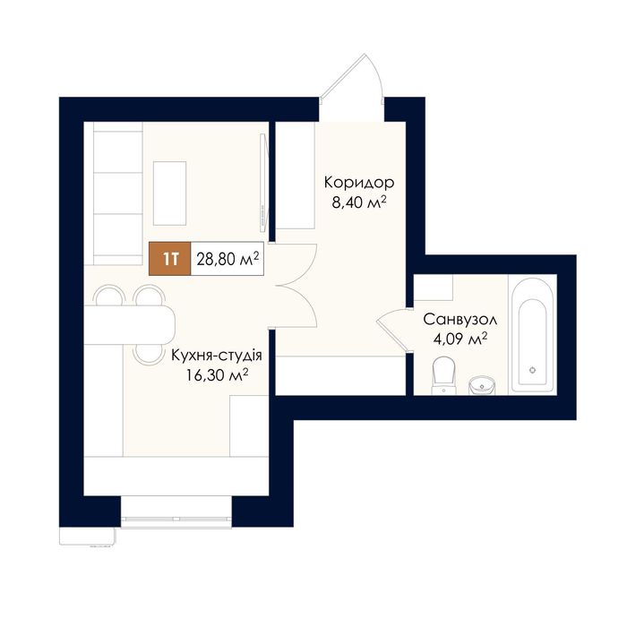 Квартира на ЖК Квартал Соборна в Києві, ID 280540, фото №5