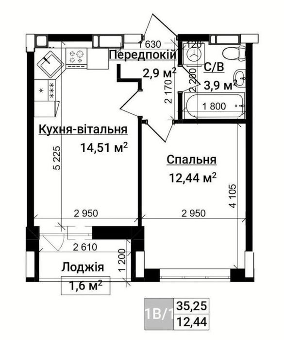 Квартира на ЖК Гостомель резидентс в Київ, ID 307722, фото №5