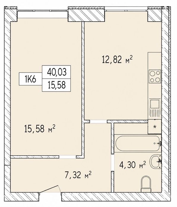 Квартира на ЖК «Фаворит Premium» в Києві, ID 282644, фото №4