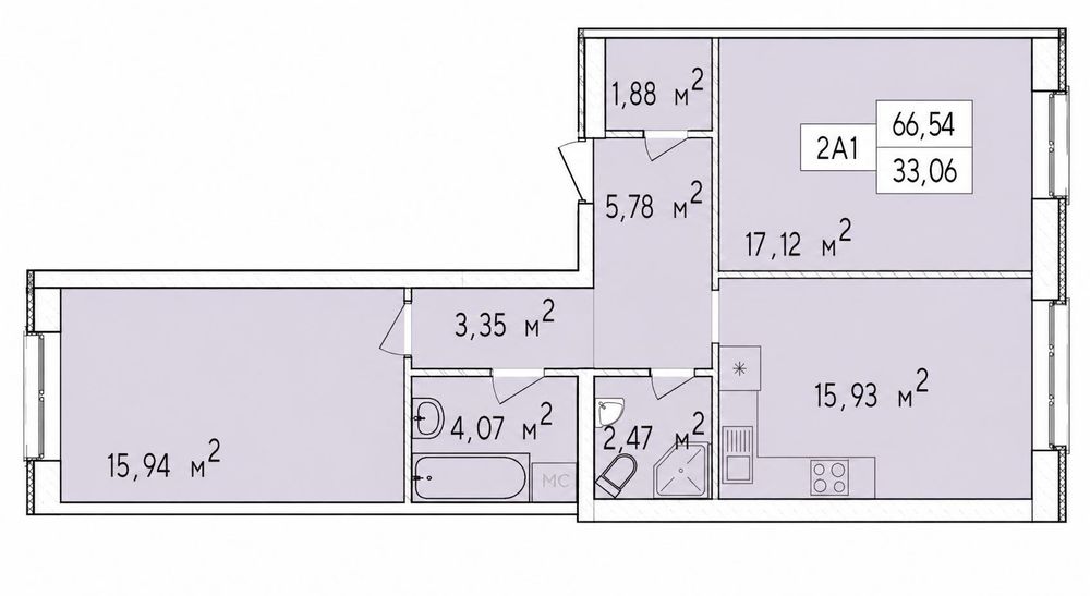 Квартира на ЖК «Фаворит Premium» в Києві, ID 282556, фото №6