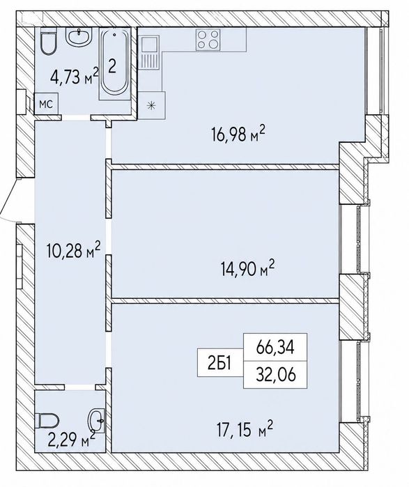 Квартира на ЖК «Фаворит Premium» в Києві, ID 282561, фото №5