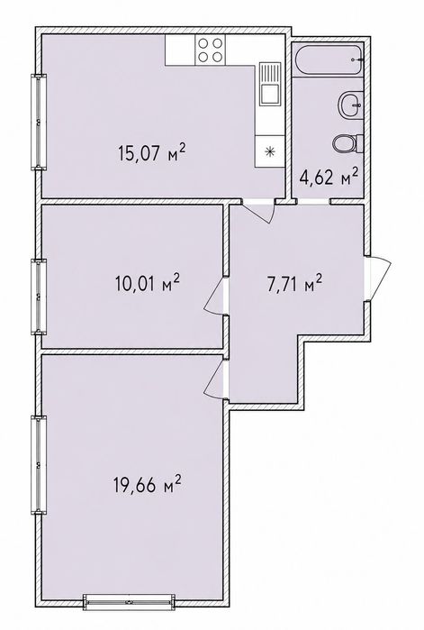 Квартира на ЖК «Фаворит Premium» в Києві, ID 282566, фото №4