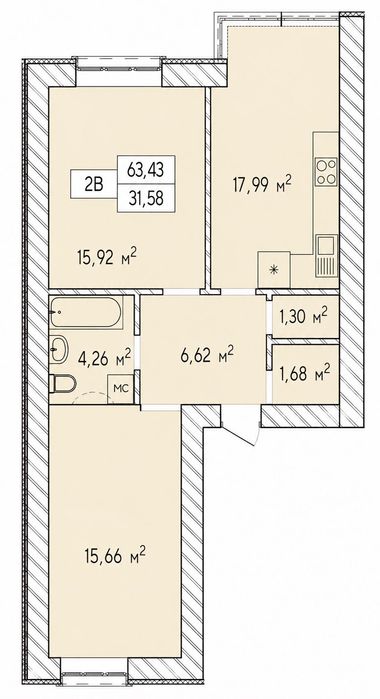 Квартира на ЖК «Фаворит Premium» в Києві, ID 282557, фото №6