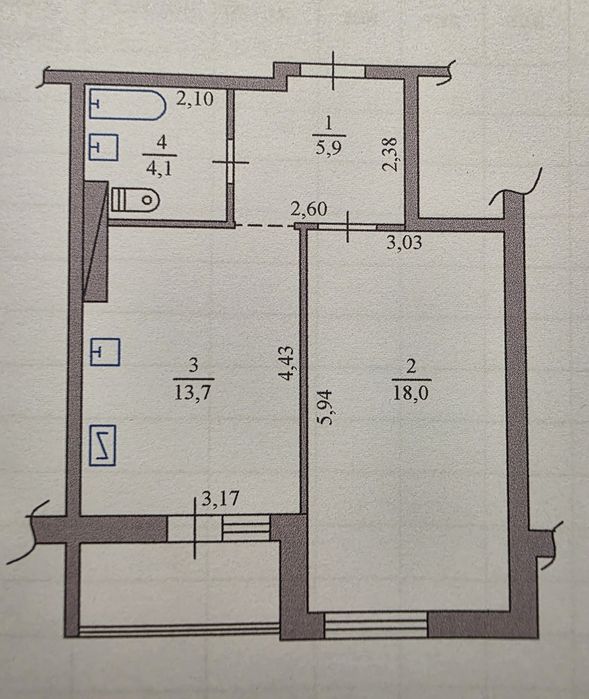 Квартира на вул. В. Симоненка, 111 в Києві, ID 309808, фото №15