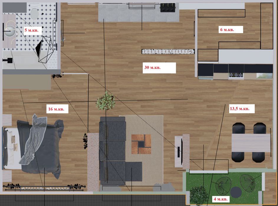 Квартира на бул. Кудрявська, 15 в Київ, ID 282067, фото №3
