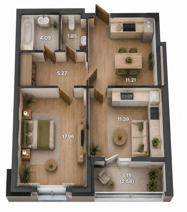 Квартира на вул. Сім’ї Кульженків в Київ, ID 322724, фото №2