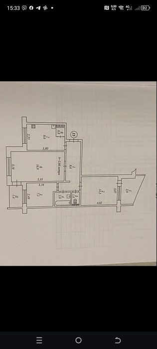 Квартира на м-н Солнечный дом 12 в Кривому Розі, ID 282722, фото №15