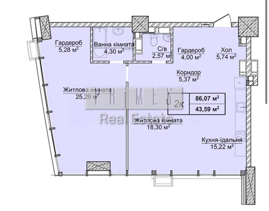 Квартира на вул. Андрія Верхогляда, 8 в Києві, ID 284678, фото №8