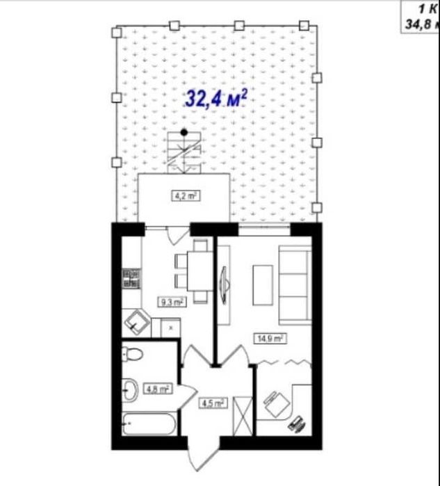 Квартира на вул. Щаслива, 22 в Києві, ID 312517, фото №2