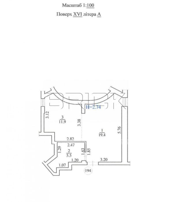 Квартира на вул. Кубанської України, 33-А в Києві, ID 284798, фото №23