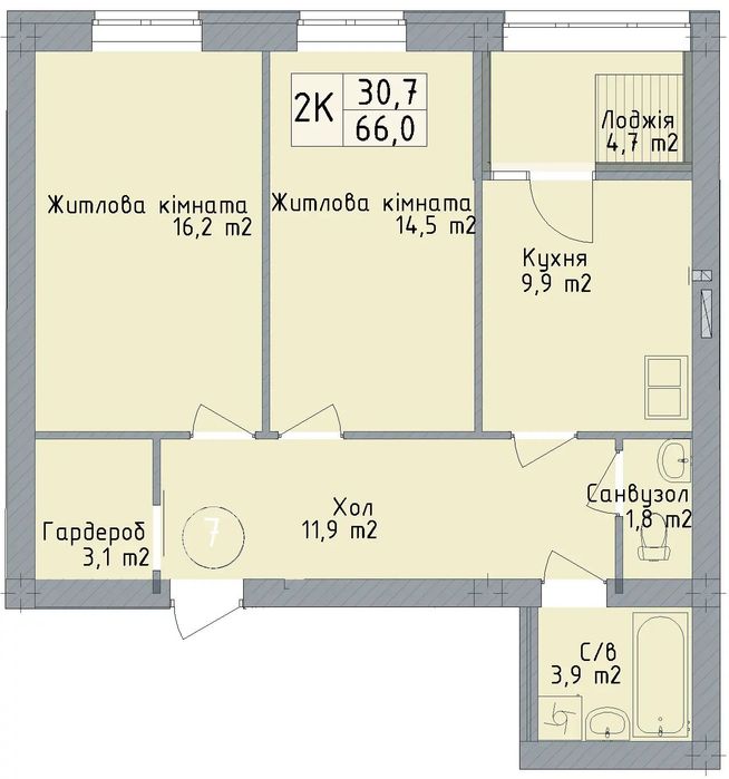 Квартира на вул. Одеська, 4 в Одесі, ID 284919, фото №2
