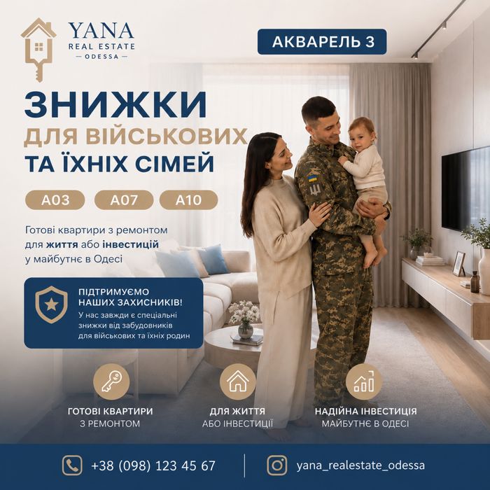 Квартира на ЖК «Акварель 3» в Одесі, ID 285876, фото №2