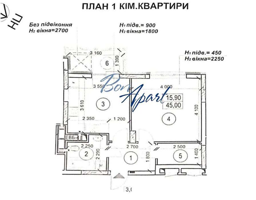 Квартира на вул. Заболотного, 15 Е в Києві, ID 334682, фото №10