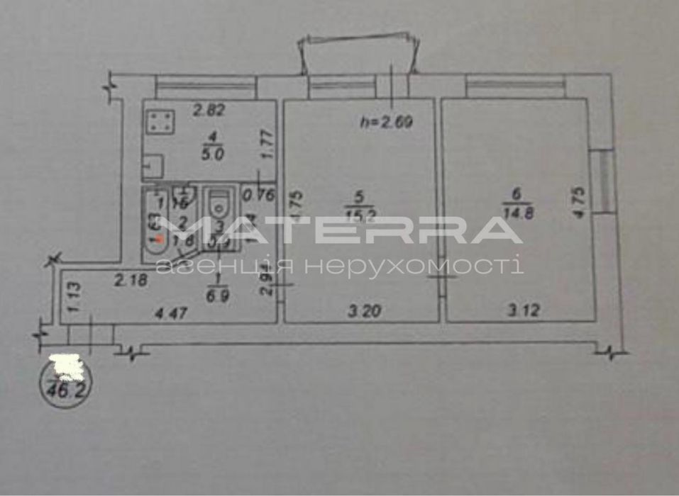 Квартира на вул. Молодіжна в Києві, ID 311891, фото №3