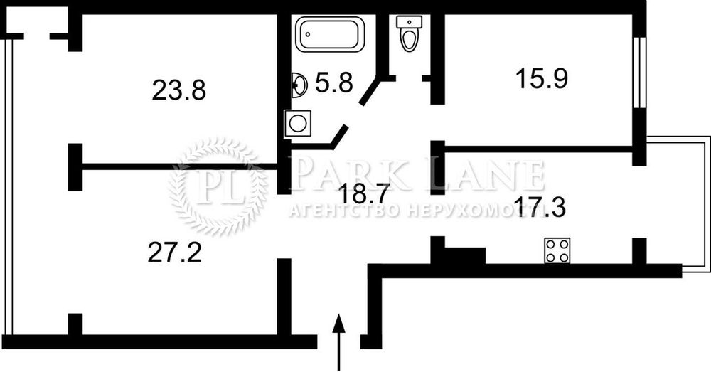 Квартира на вул. Олеся Гончара, 62 в Києві, ID 288291, фото №23