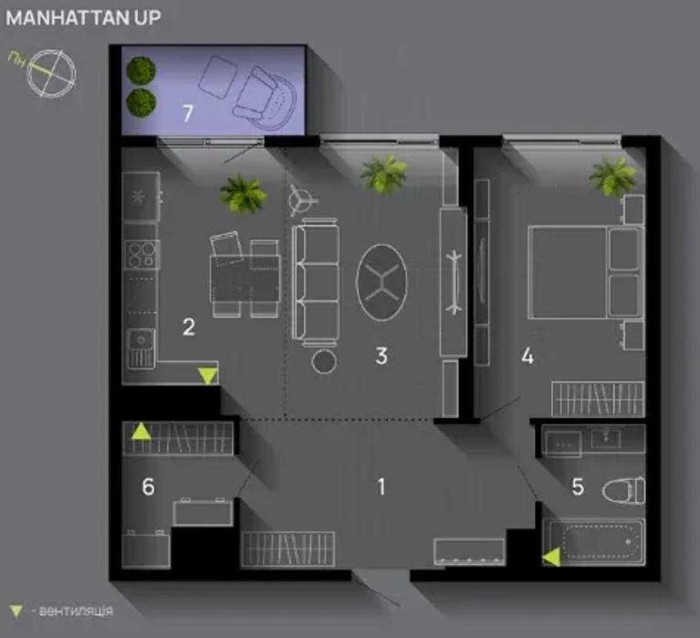 Квартира на ЖК Manhattan UP в Івано-Франківську, ID 288385, фото №2
