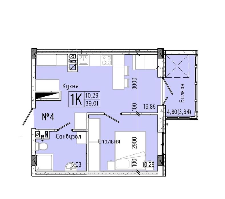 Квартира на ЖК «Акварель 7» в Одесі, ID 289082, фото №2